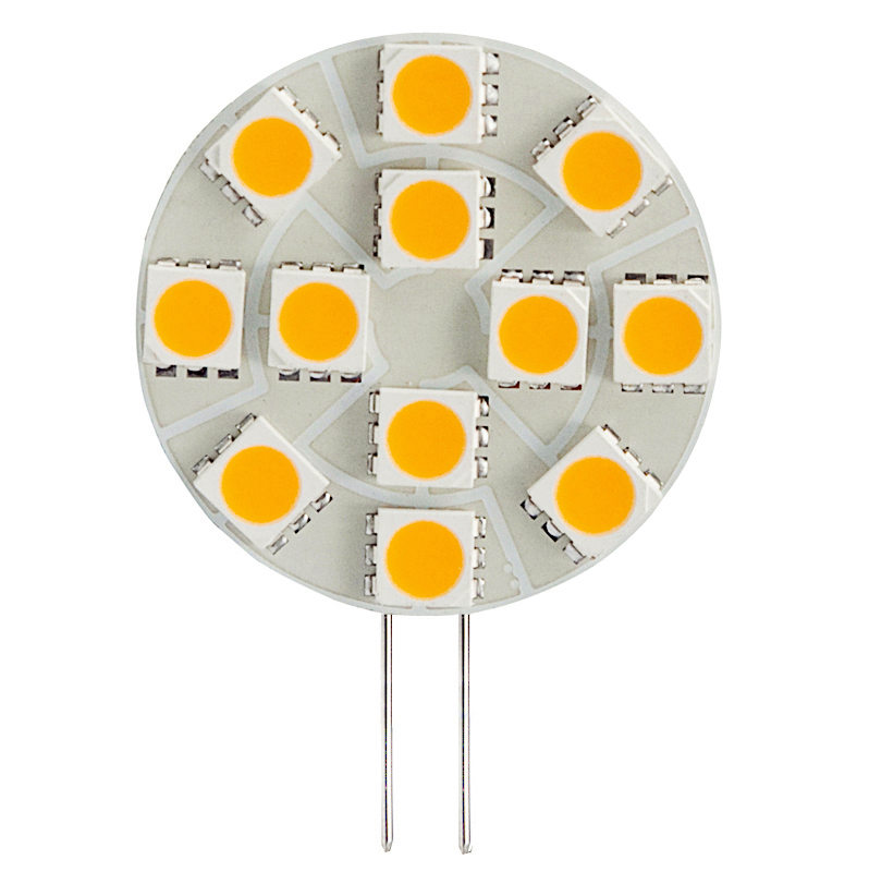 AC10-18V/DC10-30V, Side Pin JC G4 LED Bulb, 2.4 Watts, 20W Equivalent, 5-Pack AC10-18V/DC10-30V, Side Pin JC G4 LED Bulb, 2.4 Watts, 20W Equivalent, 5-Pack